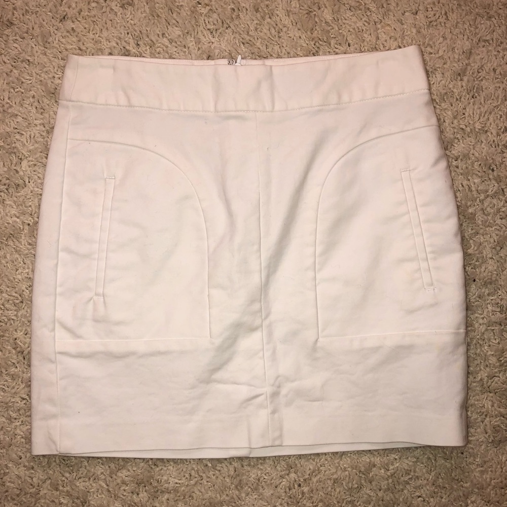 White mini skirt